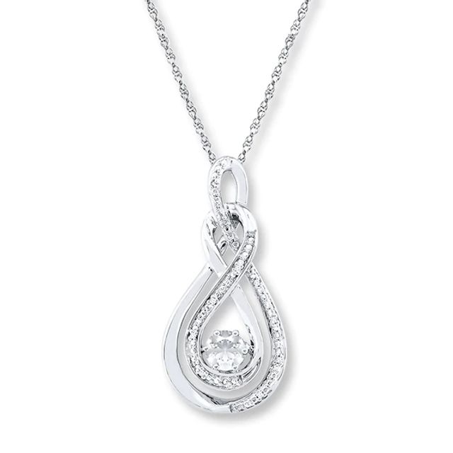 Kay Infinity Necklace Lab-Created White Sapphires Sterling Silver