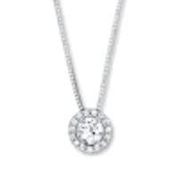 Kay Lab-Created White Sapphire Necklace Sterling Silver