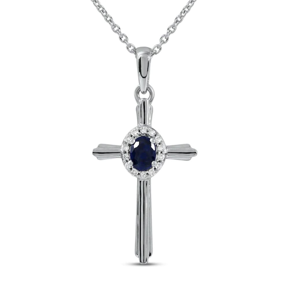 Kay Jewelers Men's Diamond Cross Necklace 1/10 ct tw Black Stainless Steel  22