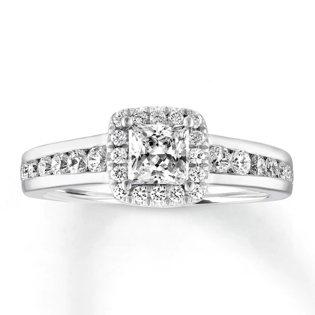 Kay Diamond Engagement Ring 5/8 ct tw Princess-cut 14K White Gold