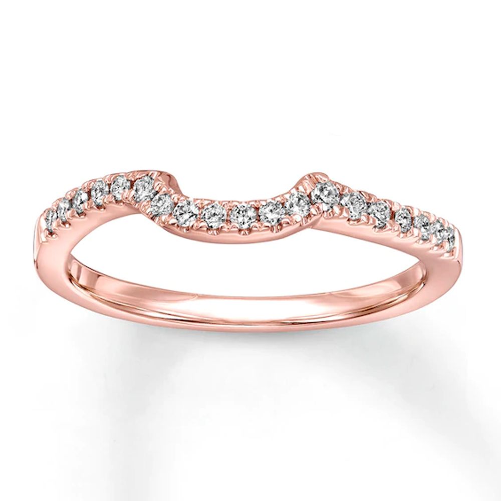 Diamond Wedding Band 1/6 ct tw Round-cut 14K Rose Gold