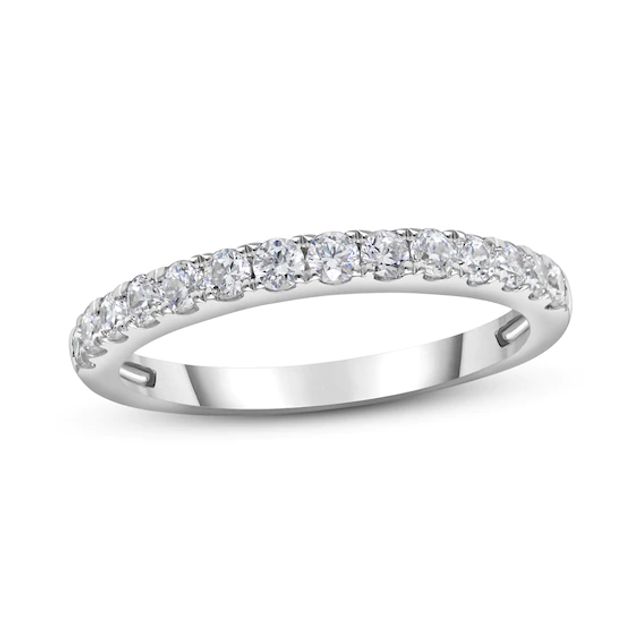 Diamond Wedding Band 1/2 ct tw Round-cut 14K White Gold