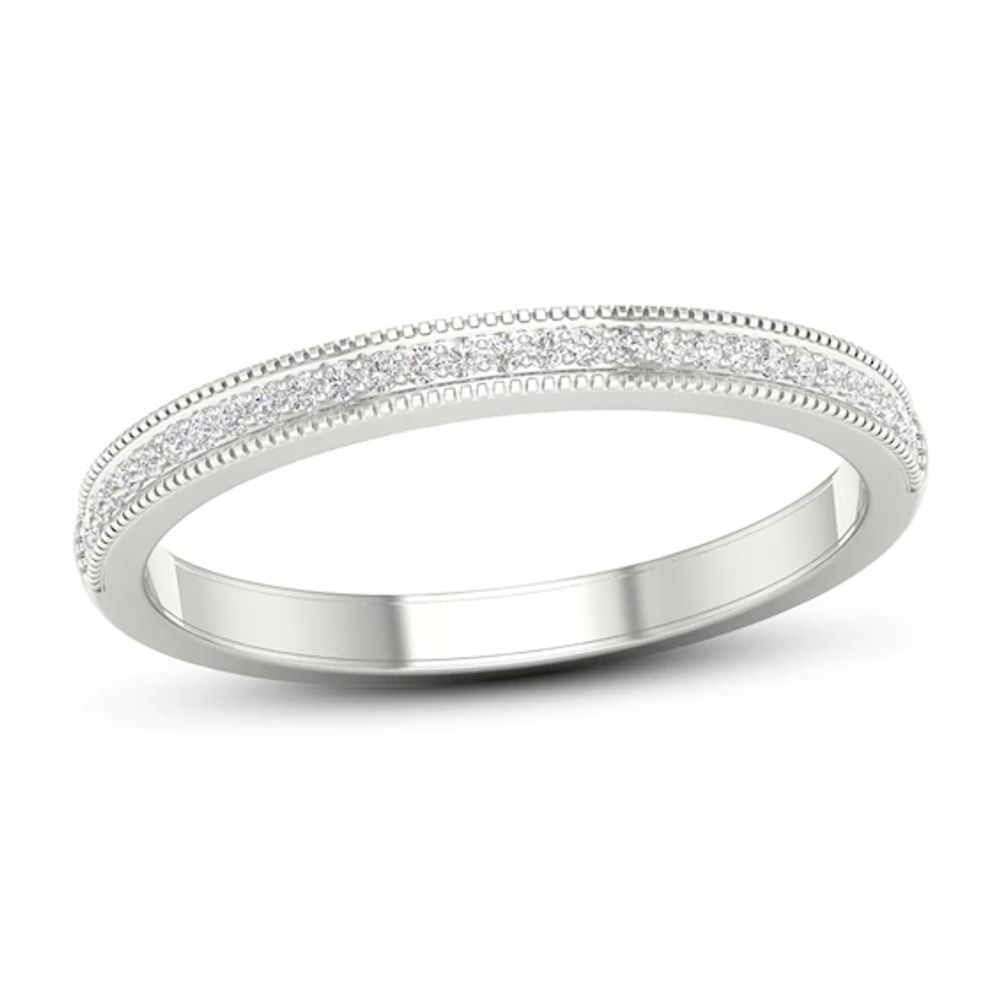 Diamond Wedding Band 1/ ct tw Round-cut 10K White Gold