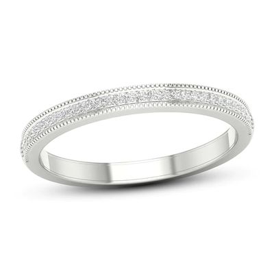 Diamond Wedding Band 1/20 ct tw Round-cut 10K White Gold