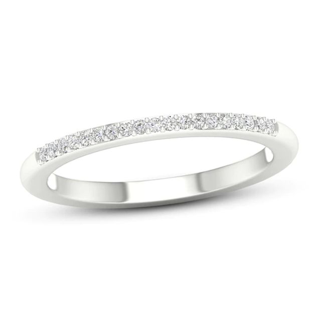 Diamond Wedding Band 1/15 ct tw Round-cut 10K White Gold