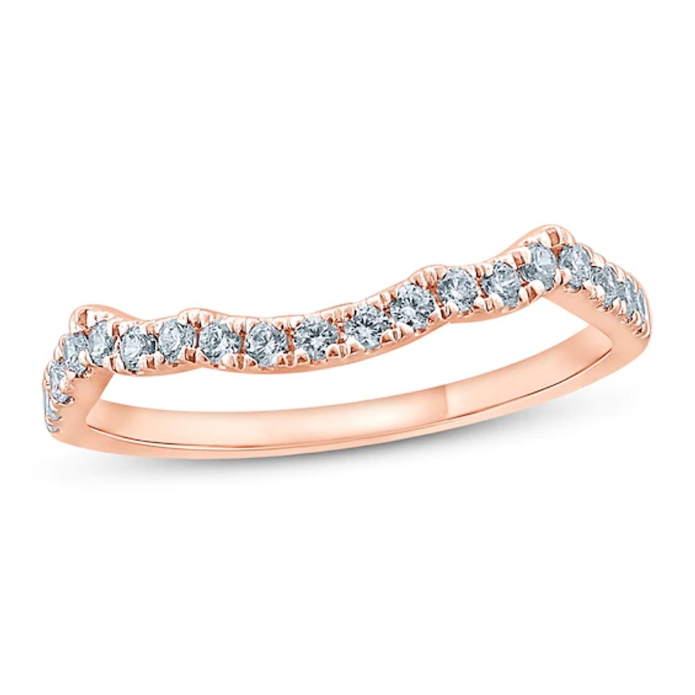 Diamond Wedding Band 1/4 ct tw Round-cut 14K Rose Gold