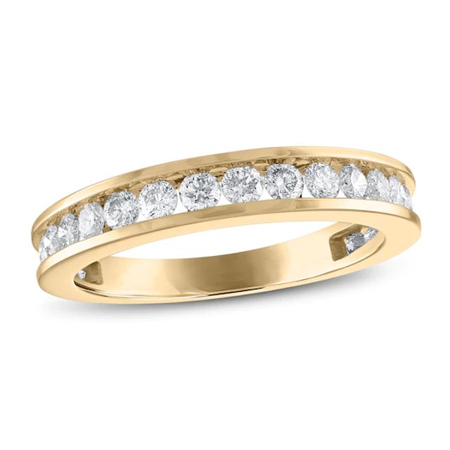 Diamond Wedding Band 3/4 ct tw Round-cut 14K Yellow Gold