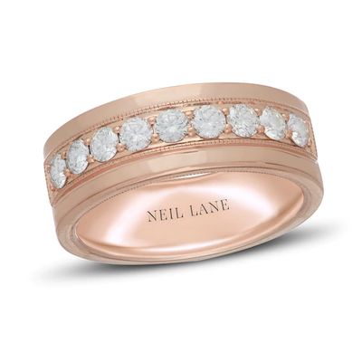 Kay Neil Lane Men's Diamond Wedding Band 1 ct tw Round-cut 14K Rose Gold