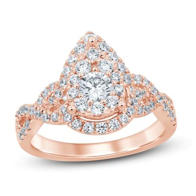 Diamond Engagement Ring 1 ct tw Round-Cut 14K Rose Gold