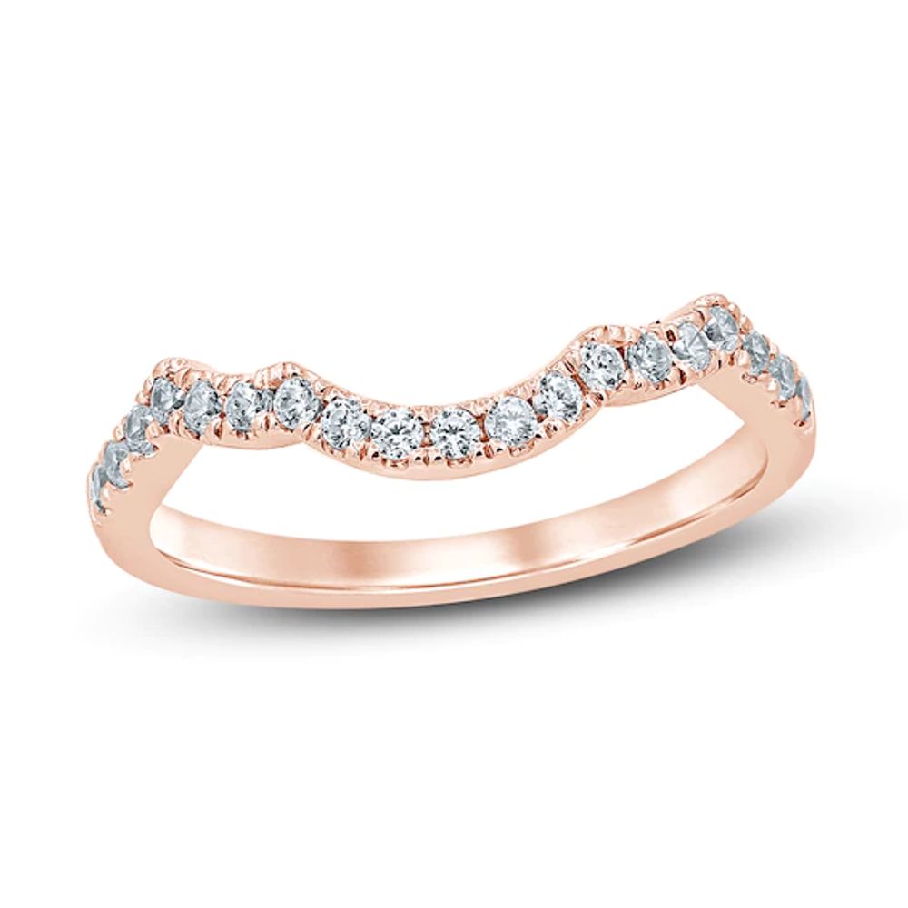 Diamond Wedding Band 1/4 ct tw Round-Cut 14K Rose Gold