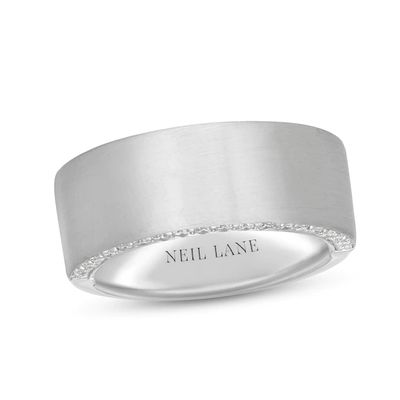 Neil Lane Men's Diamond Wedding Band 3/4 ct tw Round-cut 14K White Gold