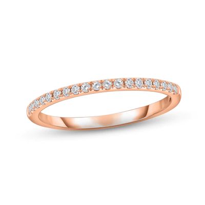 Now + Forever Diamond Wedding Band 1/6 ct tw Round-cut 10K Rose Gold