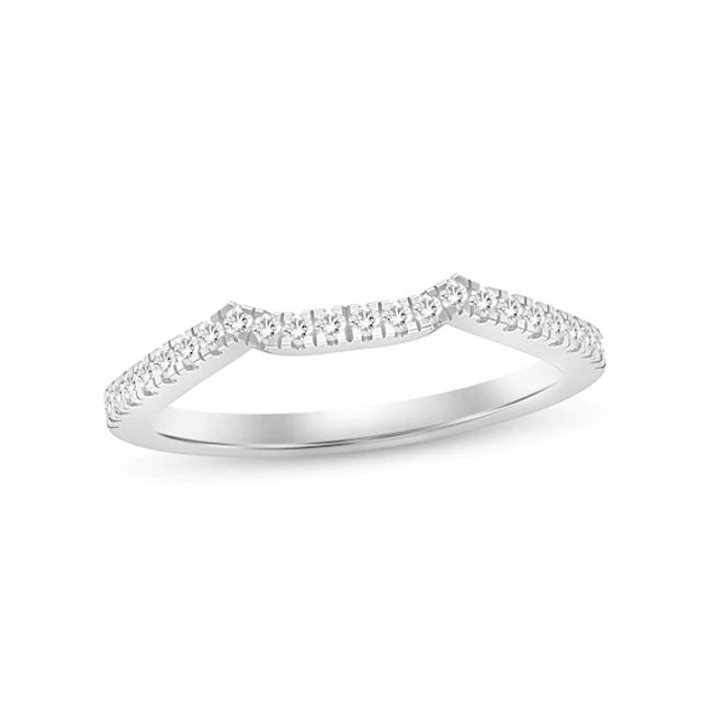 Diamond Wedding Band 1/5 ct tw Round-cut 14K White Gold