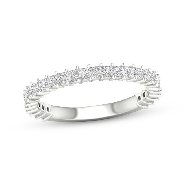 Princess-Cut Diamond Wedding Band 3/4 ct tw 14K White Gold