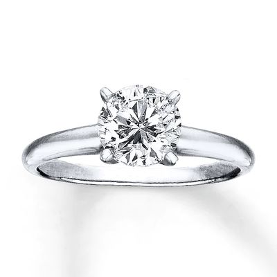 Kay Certified Diamond Round-Cut Ring 1-1/2 carats 14K White Gold