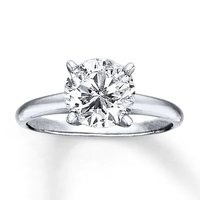 Kay Certified Round-cut Diamond Engagement Ring 2 ct tw 14K White Gold
