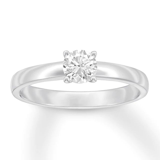 Kay Certified Diamond Solitaire 1/2 Carat Round-cut 14K White Gold