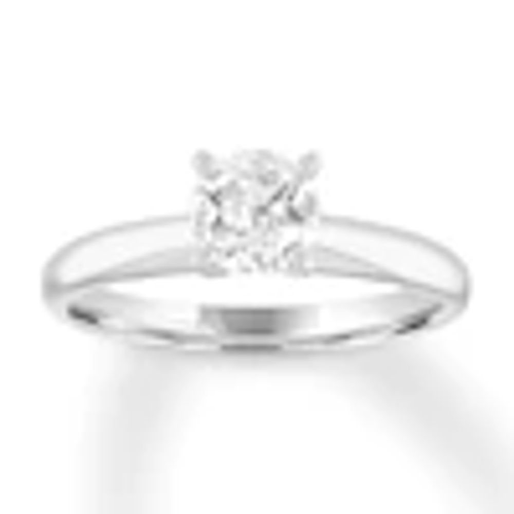 Kay Diamond Solitaire Engagement Ring 1 Carat Round 10K White Gold