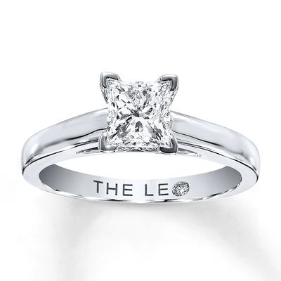 Kay THE LEO Diamond Solitaire Ring 1 ct Princess-cut 14K White Gold