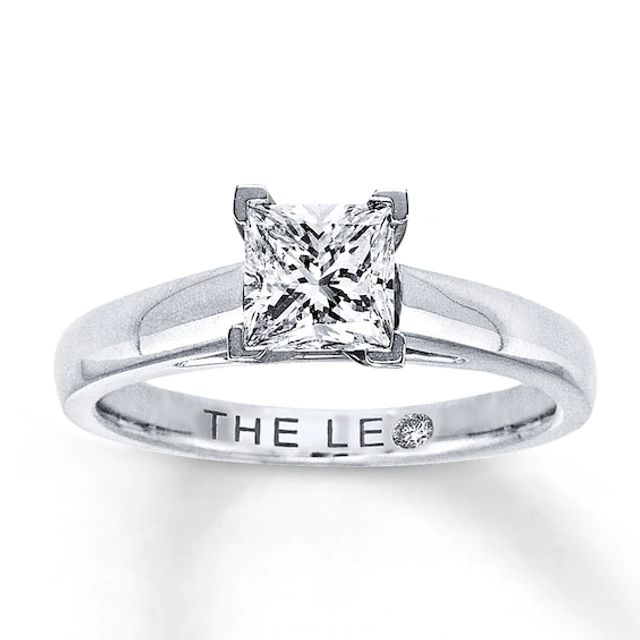 Kay THE LEO Diamond Solitaire Ring 1 Carat Princess-cut 14K White Gold