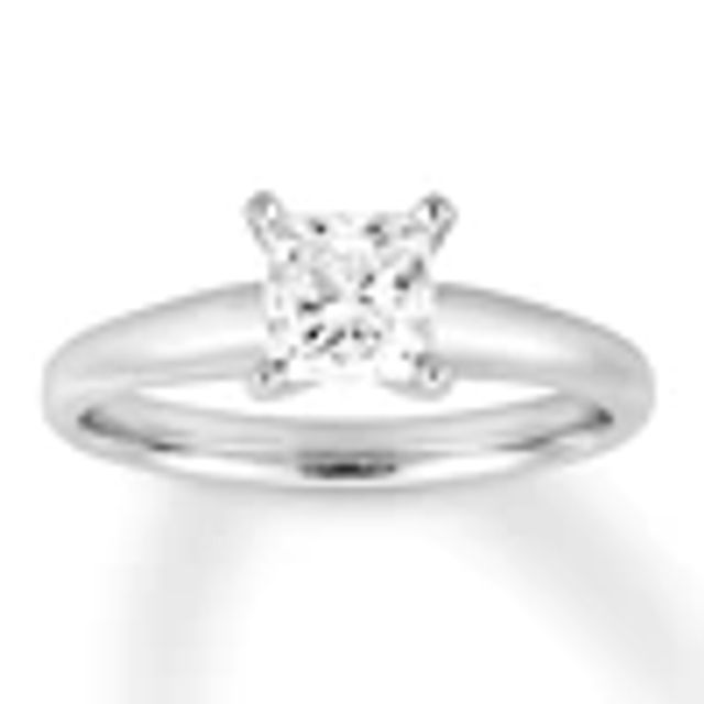 Kay Colorless Diamond Solitaire 1 ct Princess-cut 14K White Gold
