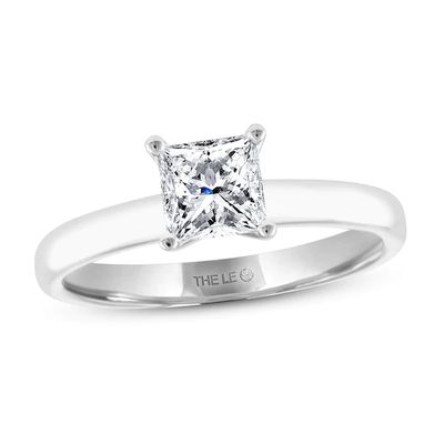 Kay THE LEO Artisan Diamond Solitaire Engagement Ring 1 Carat Princess-cut 14K White Gold