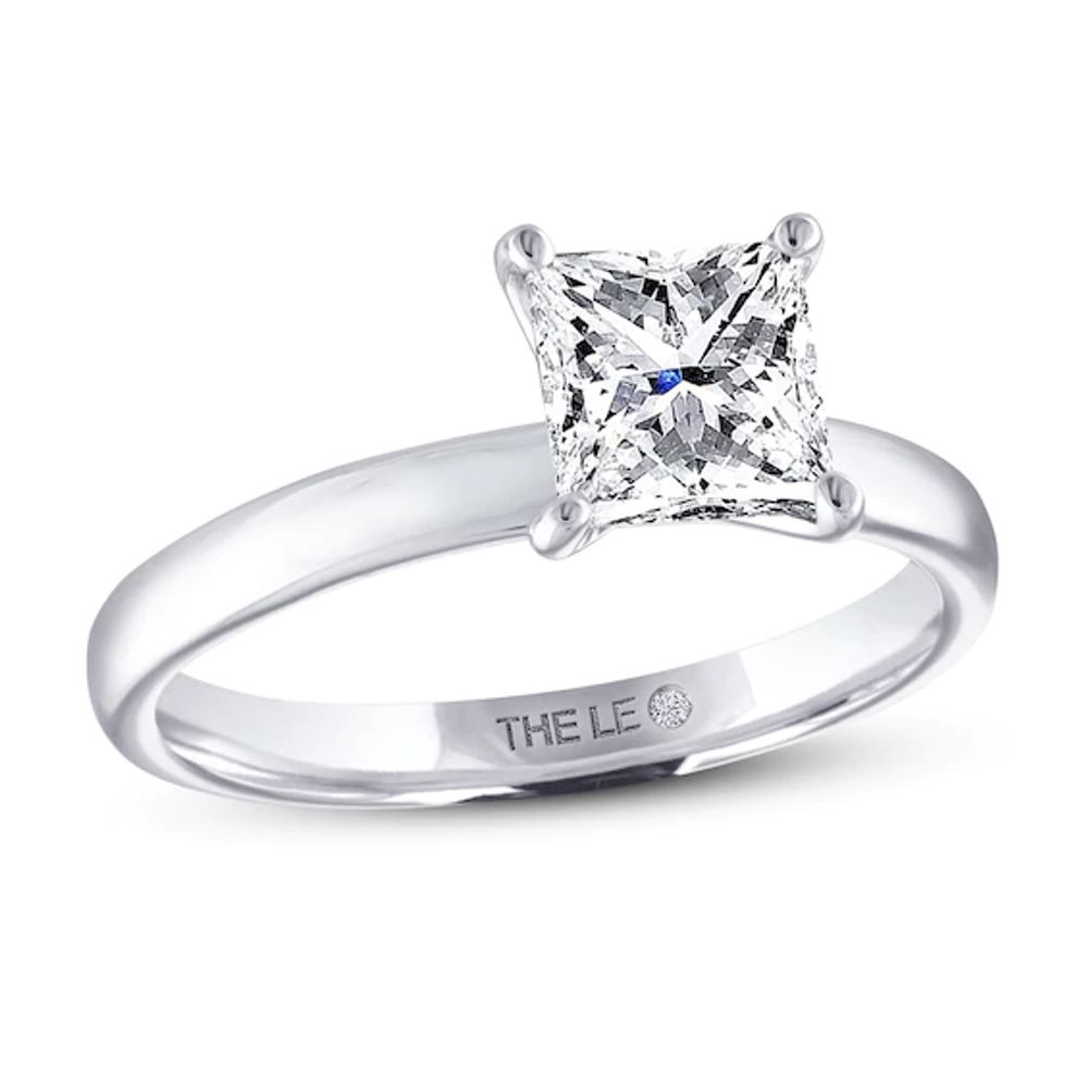 THE LEO Artisan Diamond Solitaire Engagement Ring 1-1/2 ct tw Princess-cut 14K White Gold