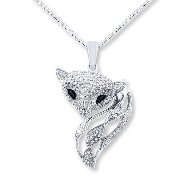 Kay Fox Necklace 1/20 ct tw Diamonds Sterling Silver 18"