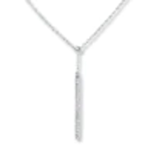 Diamond Bar Necklace 1/10 ct tw Round-cut Sterling Silver | Kay