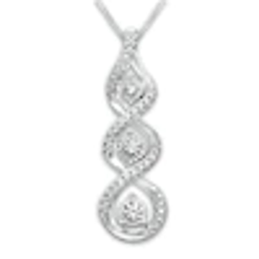 Kay Diamond Necklace 1/5 ct tw Round-cut 10K White Gold 18"