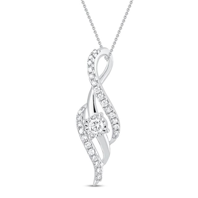 Kay Diamond Necklace 1/4 ct tw Sterling Silver 18"