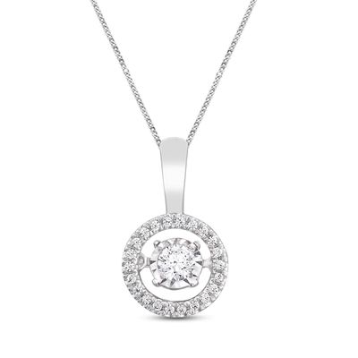 Kay Unstoppable Love Necklace 1/4 ct tw 10K White Gold 19"