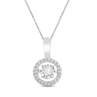 Unstoppable Love Necklace 1/4 ct tw 10K White Gold 19"