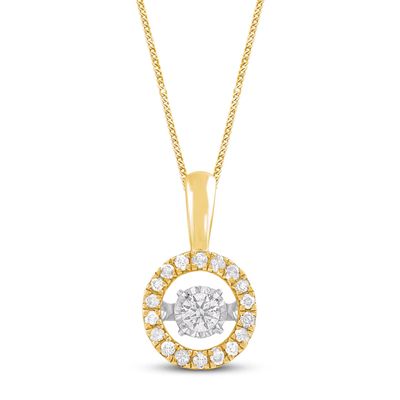 Unstoppable Love Diamond Necklace 1/4 ct tw 10K Yellow Gold 19"