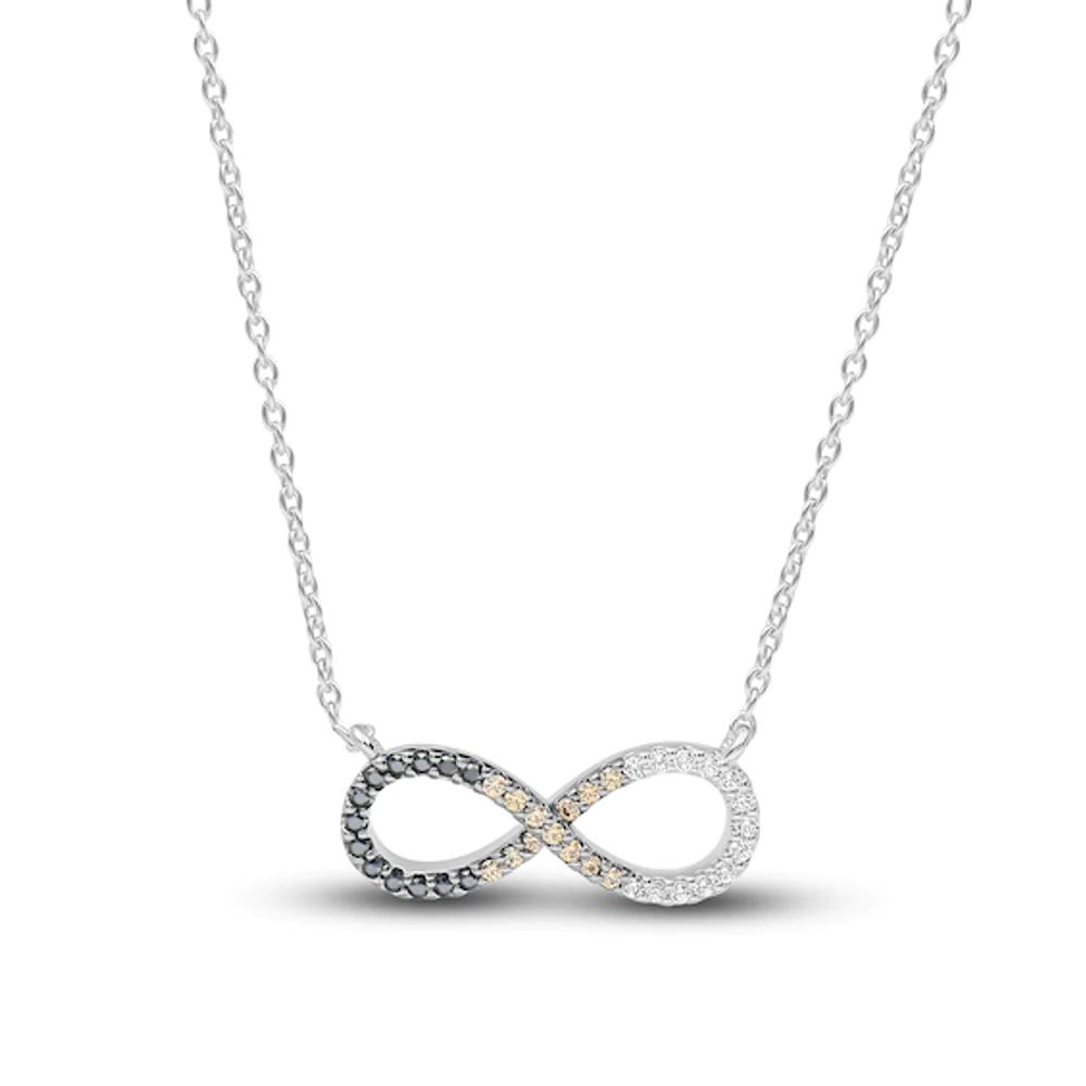 Diamond Accent Cascading Loop Pendant in Sterling Silver | Zales