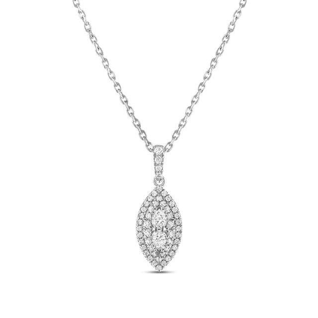 Kay Forever Connected Diamond Necklace 1/ ct tw Pear & Round-cut 10K Gold 18