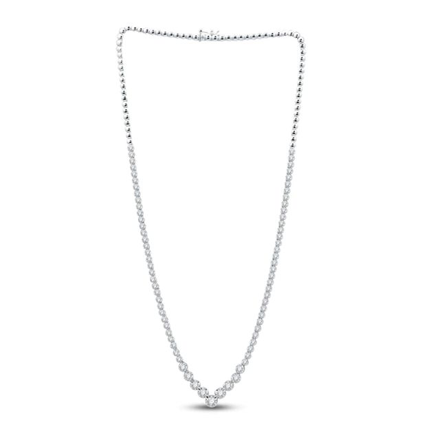 SOLD - 13.00ctw Round Brilliant Cut Diamond Riviera Necklace | Goldstein  Diamonds