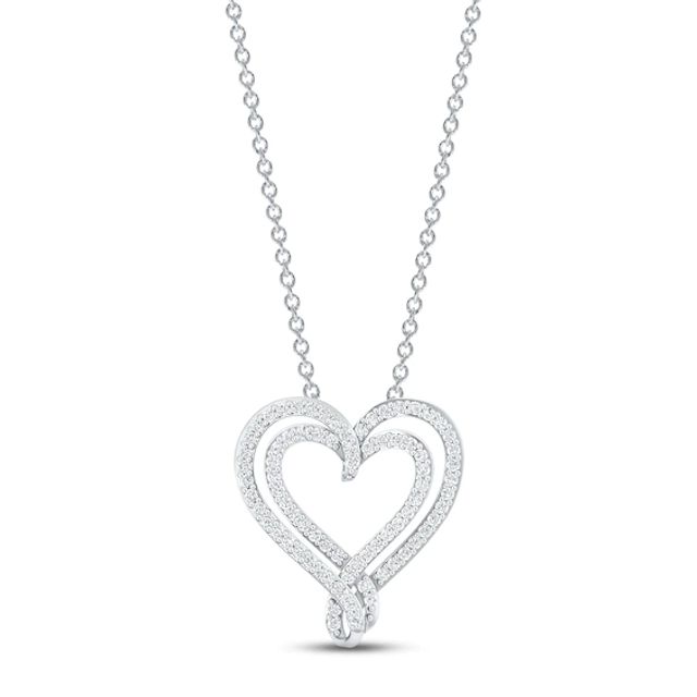 Diamond Heart Pendant 18 Necklace (1/2 Ct. t.w.) - Gold