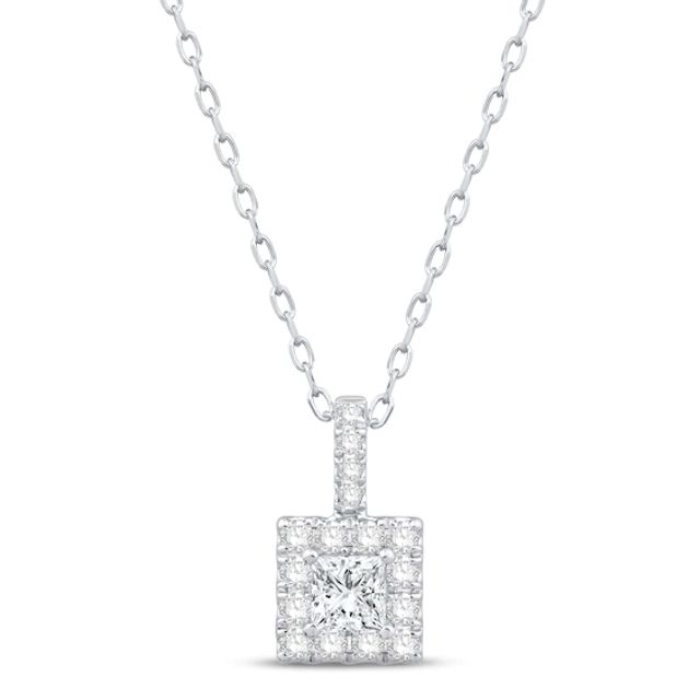 Kay Diamond Necklace 1/2 ct tw Princess & Round-cut 10K White Gold 18"