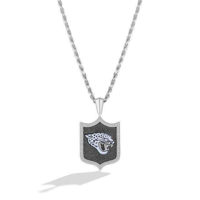 True Fans Dallas Cowboys 1/5 CT. T.W. Diamond and Enamel Reversible Shield  Necklace in Sterling Silver