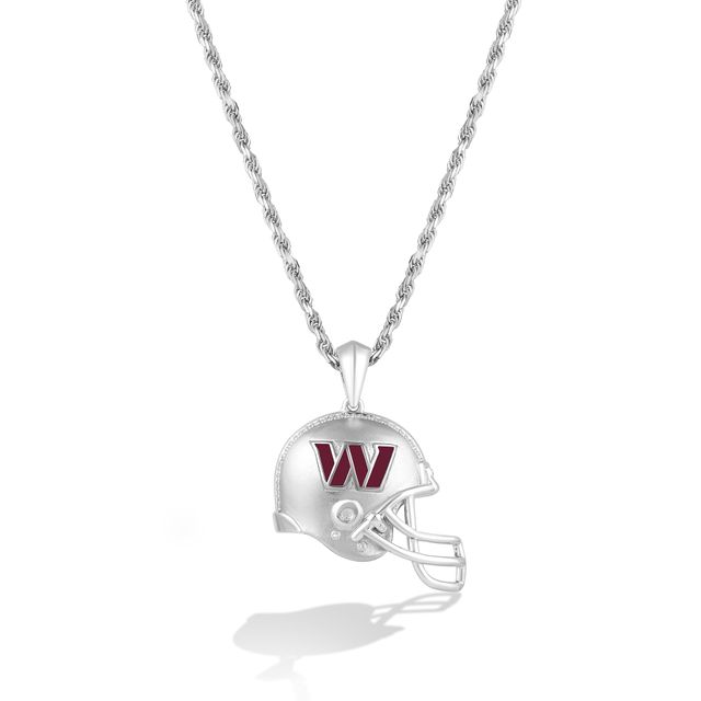 True Fans New York Giants 1/10 CT. T.W. Diamond Logo Necklace in