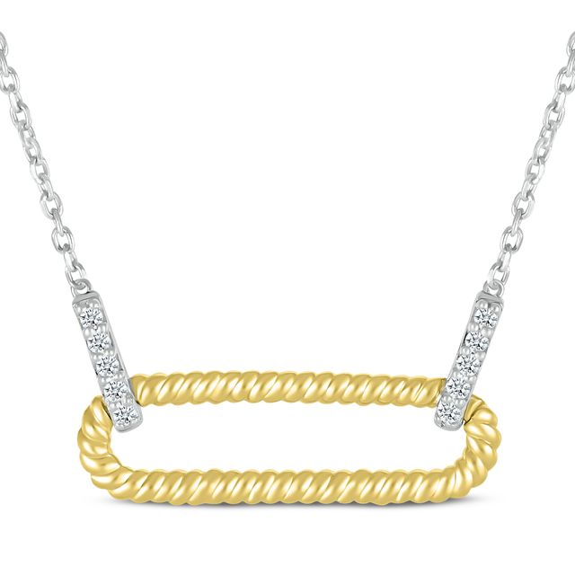 3 Prong Round Diamond Tennis Necklace