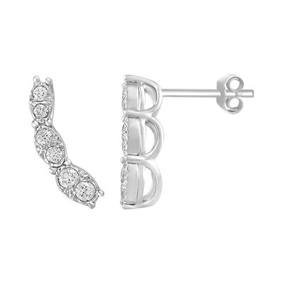 Kay Diamond Earrings 1/5 ct tw Round-cut Sterling Silver