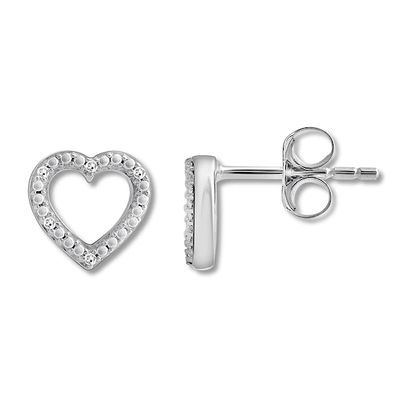 Kay Heart Earrings with Diamonds Sterling Silver
