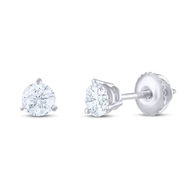 Kay THE LEO Diamond Earrings 3/4 ct tw Round-cut 14K White Gold