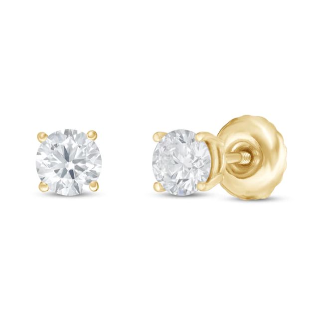 Lab-Created Diamonds by KAY Solitaire Earrings / ct tw 14K Gold