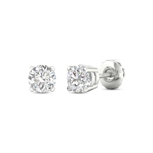Lab-Created Diamonds by KAY Solitaire Stud Earrings 3/4 ct tw 14K White Gold (F/SI2)
