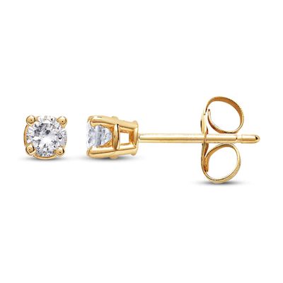 Kay Diamond Earrings 1/4 ct tw Round-cut 14K Yellow Gold