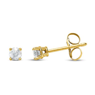 Diamond Earrings 1/2 ct tw Round-cut 14K Yellow Gold (I/I2)