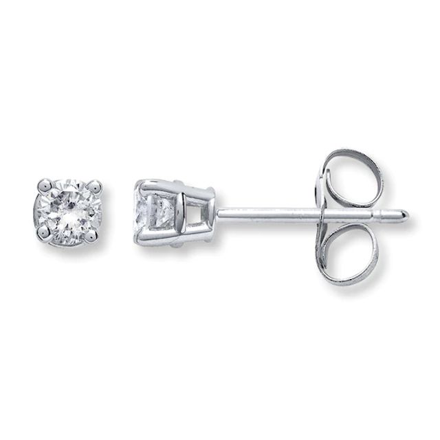 Diamond Earrings 1/4 ct tw Round-cut 14K White Gold (I/I2)